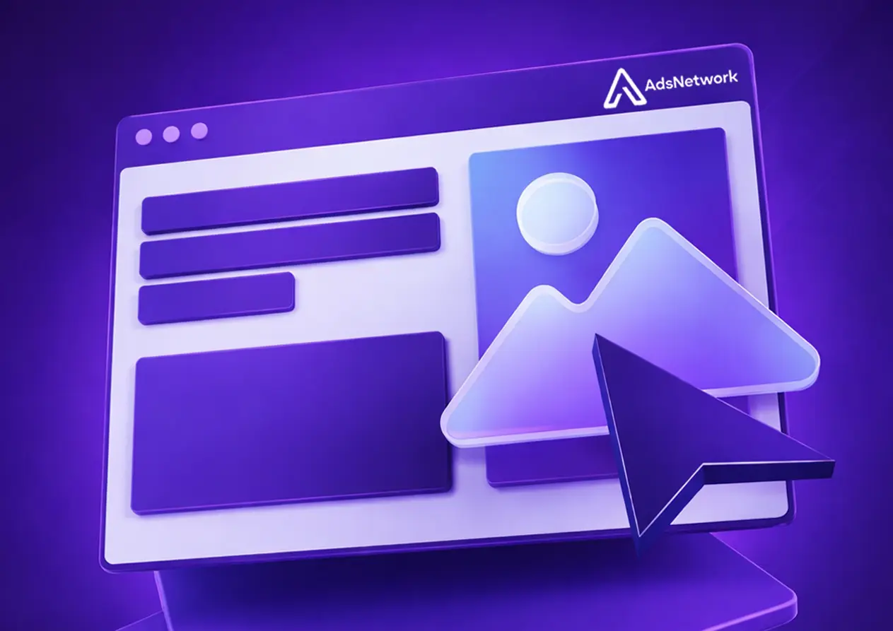 Display banner ad format preview showing standard IAB sizes