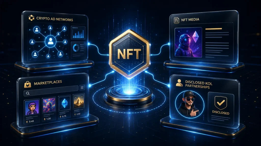 Where you can advertise NFT projects across compliant crypto ad channels