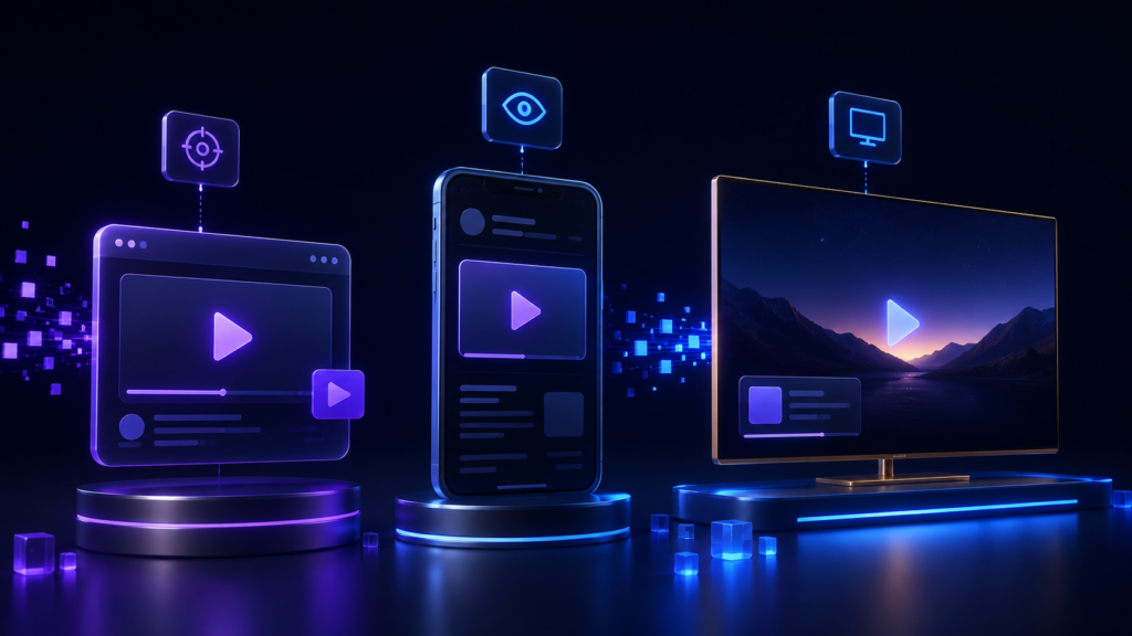 in-stream vs out-stream vs CTV video ad placements
